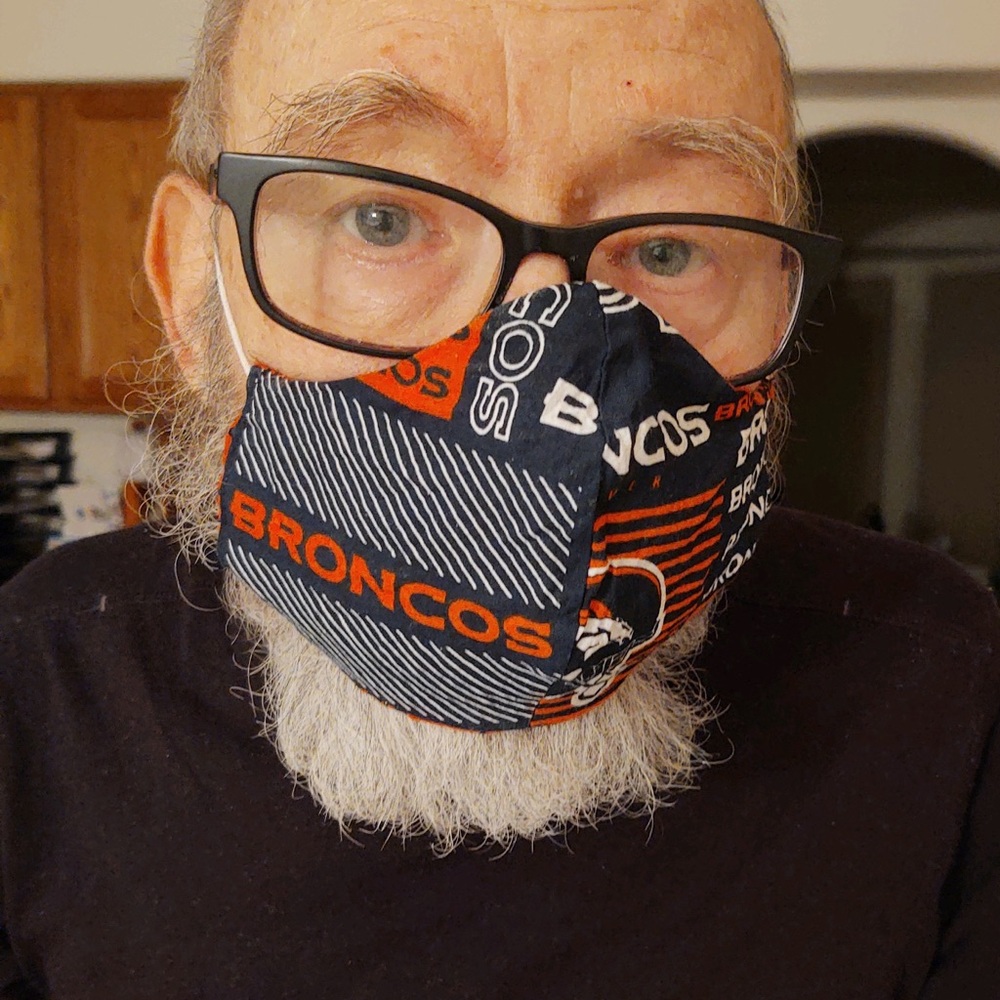 NWT NFL Denver Broncos Colorado Made Mask